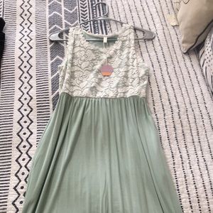 Lace maternity maxi dress